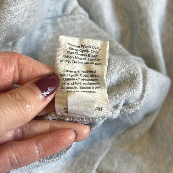 GREY STATE Brooke Puff Long Sleeve Sweatshirt Button Shoulders Size 2 Medium - Picture 12 of 16